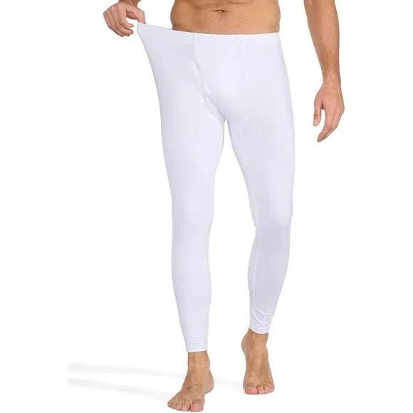 3 Pack Men's Thermal Underwear Bottom Fleece Lined Pant Long Johns Leggings for